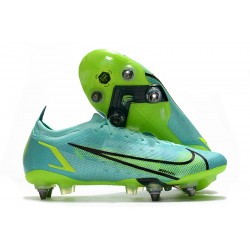 Nike Mercurial Vapor XIV Elite SG PRO Anti Clog Low-top Turqoise Men Soccer Cleats 