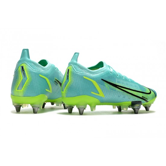 Nike Mercurial Vapor XIV Elite SG PRO Anti Clog Low-top Turqoise Men Soccer Cleats 