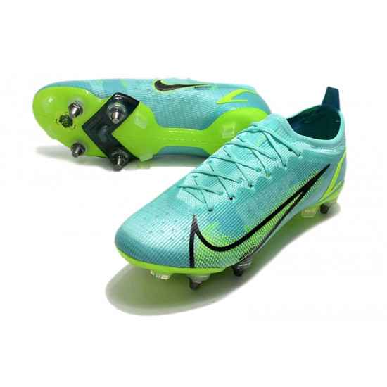 Nike Mercurial Vapor XIV Elite SG PRO Anti Clog Low-top Turqoise Men Soccer Cleats 