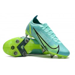 Nike Mercurial Vapor XIV Elite SG PRO Anti Clog Low-top Turqoise Men Soccer Cleats 