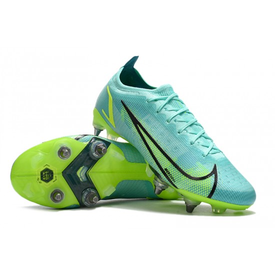 Nike Mercurial Vapor XIV Elite SG PRO Anti Clog Low-top Turqoise Men Soccer Cleats 