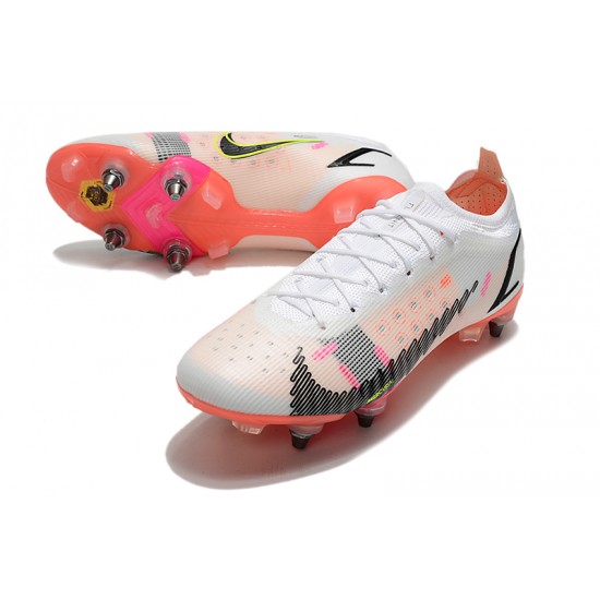 Nike Mercurial Vapor XIV Elite SG PRO Anti Clog Low-top White Men Soccer Cleats 