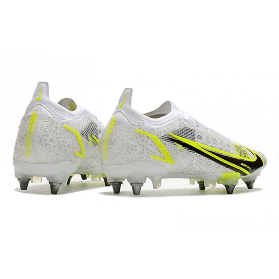 Nike Mercurial Vapor XIV Elite SG PRO Anti Clog Low-top White Yellow Men Soccer Cleats 