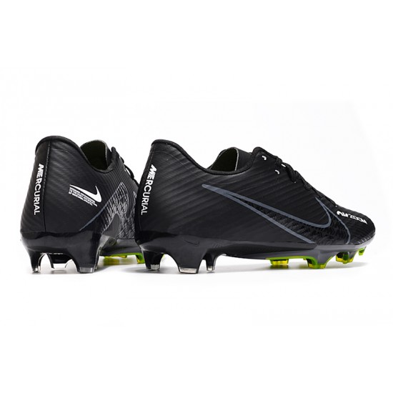 Nike Mercurial Vapor XV FG Low-top Black Yellow Men Soccer Cleats 