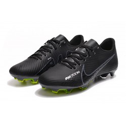 Nike Mercurial Vapor XV FG Low-top Black Yellow Men Soccer Cleats 