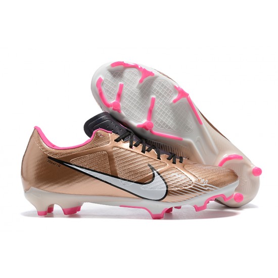 Nike Mercurial Vapor XV FG Low-top Brown Black Pink Men Soccer Cleats 