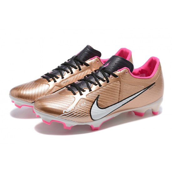 Nike Mercurial Vapor XV FG Low-top Brown Black Pink Men Soccer Cleats 