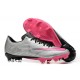 Nike Mercurial Vapor XV FG Low-top Grey Black Pink Men Soccer Cleats 