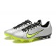 Nike Mercurial Vapor XV FG Low-top Grey Black Yellow Men Soccer Cleats 