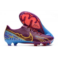 Nike Mercurial Vapor XV FG Low-top Purple Blue Men Soccer Cleats 