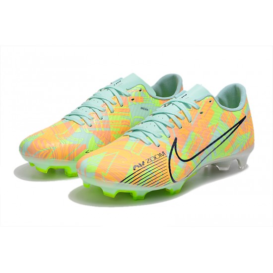 Nike Mercurial Vapor XV FG Low-top Turqoise Green Men Soccer Cleats 