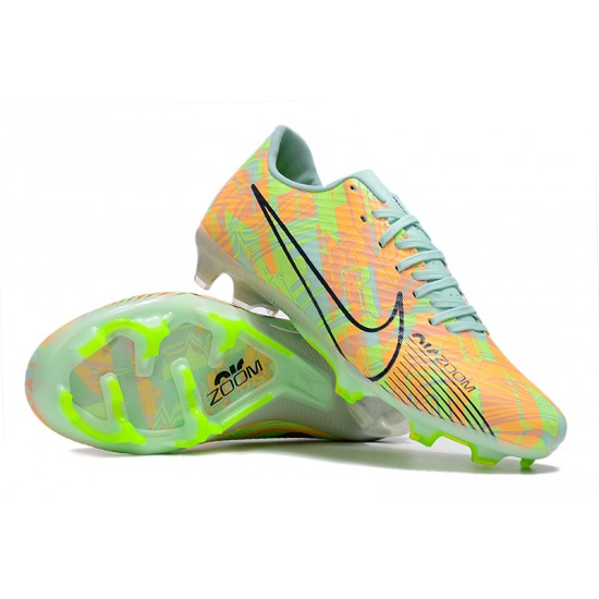 Nike Mercurial Vapor XV FG Low-top Turqoise Green Men Soccer Cleats 