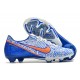 Nike Mercurial Vapor XV FG Low-top White Blue Men Soccer Cleats 