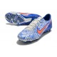 Nike Mercurial Vapor XV FG Low-top White Blue Men Soccer Cleats 