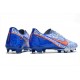 Nike Mercurial Vapor XV FG Low-top White Blue Men Soccer Cleats 