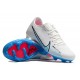 Nike Mercurial Vapor XV FG Low-top White Light Blue Men Soccer Cleats 