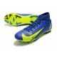 Nike Superfly 8 Academy AG High-top Blue Yellow Women And Men Soccer Cleats 