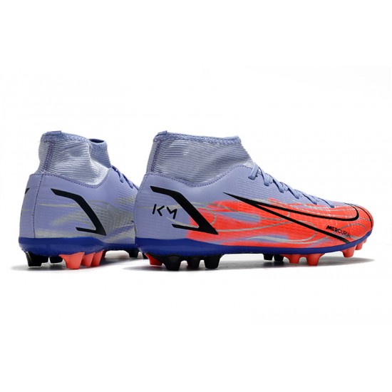 Nike Superfly 8 Academy AG High-top Purple Women And Men Soccer Cleats 