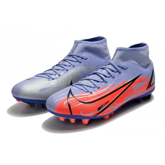 Nike Superfly 8 Academy AG High-top Purple Women And Men Soccer Cleats 