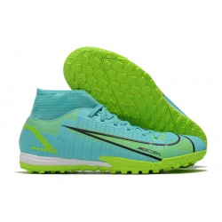 Nike Superfly 8 Academy TF High-top Turqoise Green Men Soccer Cleats 