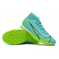 Nike Superfly 8 Academy TF High-top Turqoise Green Men Soccer Cleats 