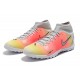 Nike Superfly 8 Academy TF High-top White Pink Yellow Men Soccer Cleats 