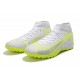 Nike Superfly 8 Academy TF High-top White Yellow Men Soccer Cleats 