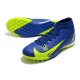 Nike Superfly 8 Academy TF Low-top Dark Blue Yellow Men Soccer Cleats 