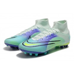 Nike Superfly 8 Elite AG High-top Light Green Turqoise Women And Men Soccer Cleats 