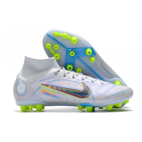 Nike Superfly 8 Elite AG High-top White Multi Women And Men Soccer Cleats 