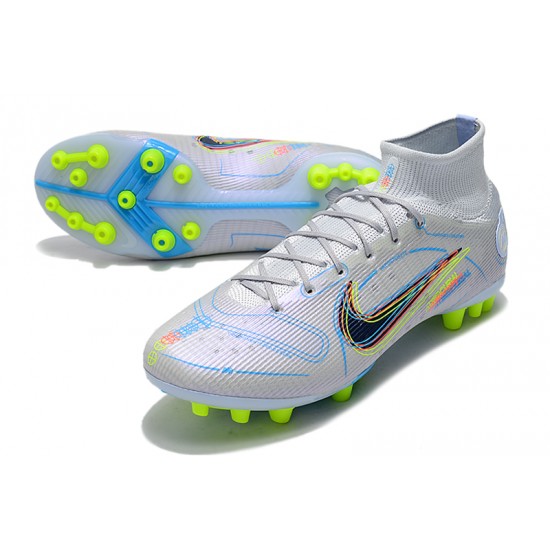 Nike Superfly 8 Elite AG High-top White Multi Women And Men Soccer Cleats 