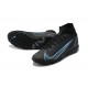 Nike Superfly 8 Elite TF High-top Black Blue Men Soccer Cleats 