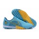 Nike Vapor 14 Academy TF Low-top Blue Yellow Men Soccer Cleats 