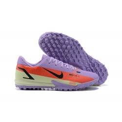 Nike Vapor 14 Academy TF Low-top Purple Orange Men Soccer Cleats 