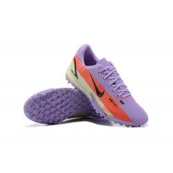 Nike Vapor 14 Academy TF Low-top Purple Orange Men Soccer Cleats 