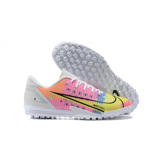 Nike Vapor 14 Academy TF Low-top White Pink Men Soccer Cleats 