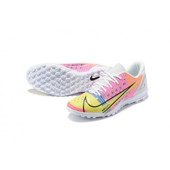 Nike Vapor 14 Academy TF Low-top White Pink Men Soccer Cleats 