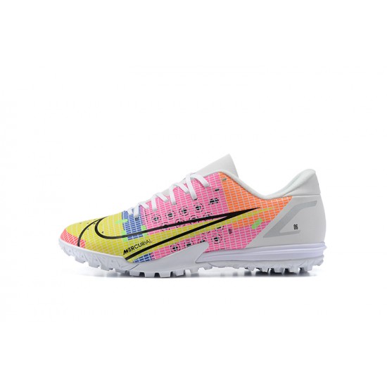 Nike Vapor 14 Academy TF Low-top White Pink Men Soccer Cleats 