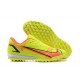 Nike Vapor 14 Academy TF Low-top Yellow Orange Men Soccer Cleats 