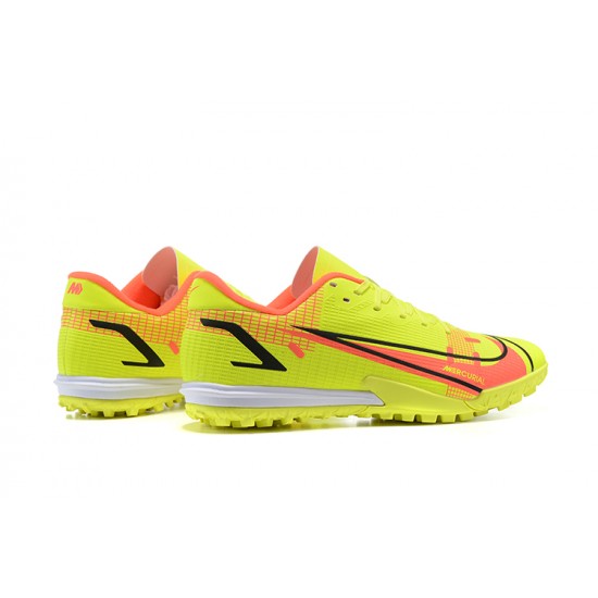 Nike Vapor 14 Academy TF Low-top Yellow Orange Men Soccer Cleats 