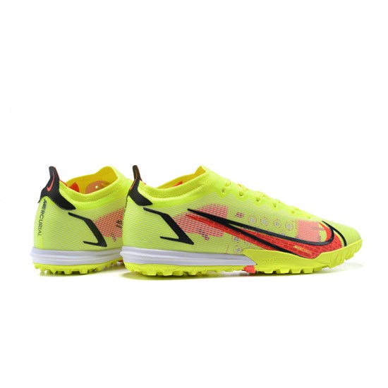 Nike Vapor 14 Elite TF Mid-top Orange Yellow Men Soccer Cleats 