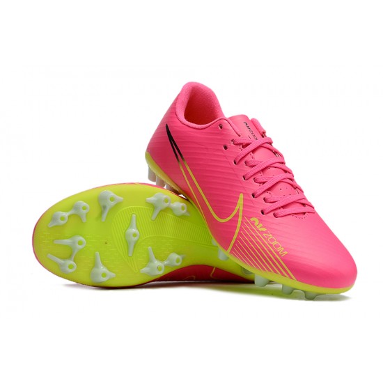 Nike Vapor 15 Academy AG Low-top Pink Chartreuse Women And Men Soccer Cleats 