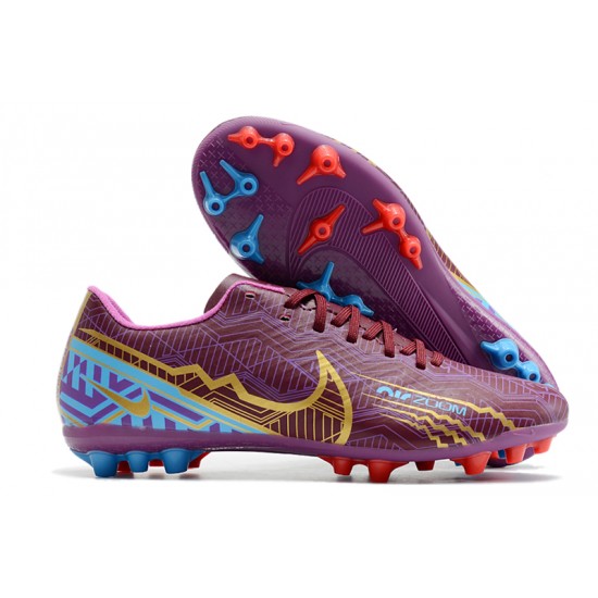 Nike Vapor 15 Academy AG Low-top Purple Women And Men Soccer Cleats 