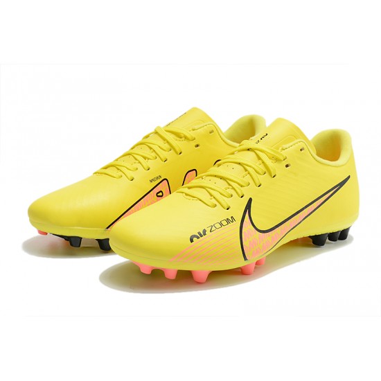 Nike Vapor 15 Academy AG Low-top Yellow Women And Men Soccer Cleats 