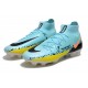 Nike Phantom GT Elite Dynamic Fit FG High-top Blue Yellow Black Men Soccer Cleats 