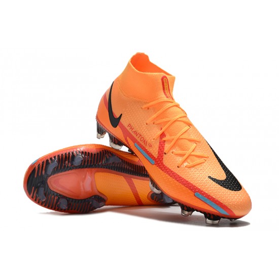 Nike Phantom GT Elite Dynamic Fit FG High-top Orange Red Men Soccer Cleats 