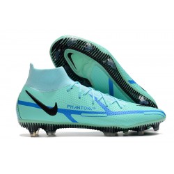 Nike Phantom GT Elite Dynamic Fit FG High-top Turqoise Blue Men Soccer Cleats 