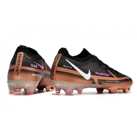 Nike Phantom GT Elite FG Low-top Black Brown Men Soccer Cleats 