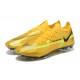 Nike Phantom GT Elite FG Low-top Gold Black Green Men Soccer Cleats 