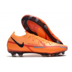 Nike Phantom GT Elite FG Low-top Orange Red Men Soccer Cleats 